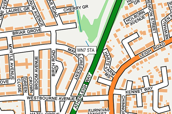WN7 5TA map - OS OpenMap – Local (Ordnance Survey)