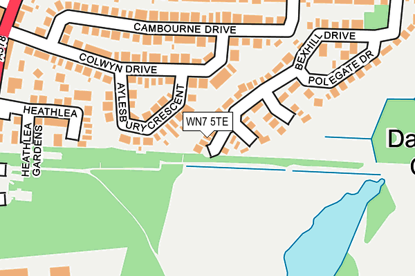 WN7 5TE map - OS OpenMap – Local (Ordnance Survey)