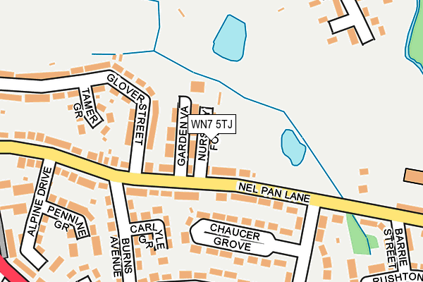 WN7 5TJ map - OS OpenMap – Local (Ordnance Survey)