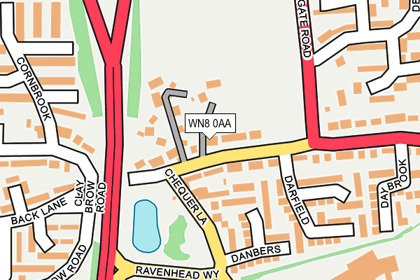 WN8 0AA map - OS OpenMap – Local (Ordnance Survey)
