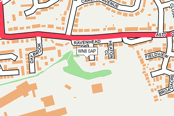 WN8 0AP map - OS OpenMap – Local (Ordnance Survey)