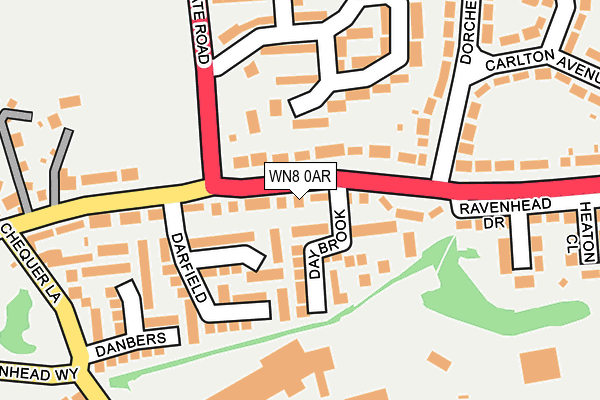 WN8 0AR map - OS OpenMap – Local (Ordnance Survey)