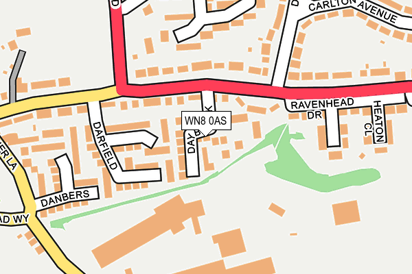 WN8 0AS map - OS OpenMap – Local (Ordnance Survey)