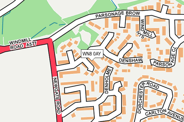 WN8 0AY map - OS OpenMap – Local (Ordnance Survey)