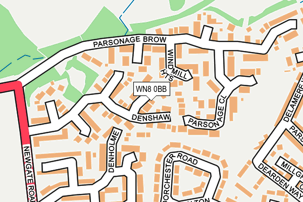 WN8 0BB map - OS OpenMap – Local (Ordnance Survey)