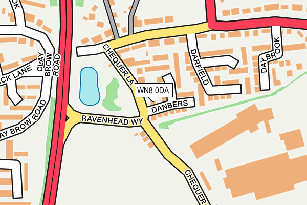 WN8 0DA map - OS OpenMap – Local (Ordnance Survey)