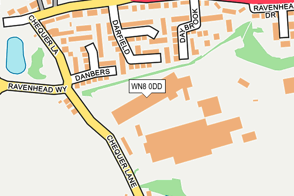WN8 0DD map - OS OpenMap – Local (Ordnance Survey)