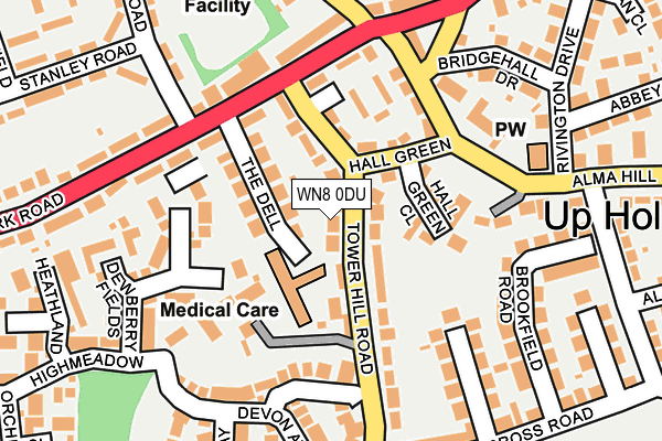 WN8 0DU map - OS OpenMap – Local (Ordnance Survey)