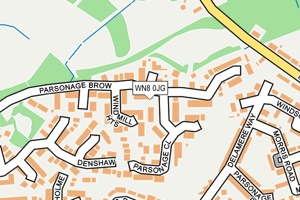 WN8 0JG map - OS OpenMap – Local (Ordnance Survey)