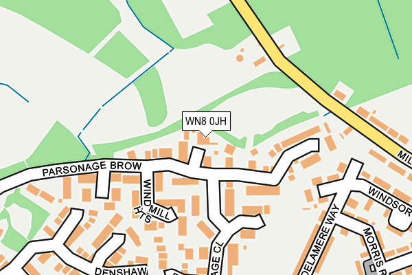 WN8 0JH map - OS OpenMap – Local (Ordnance Survey)