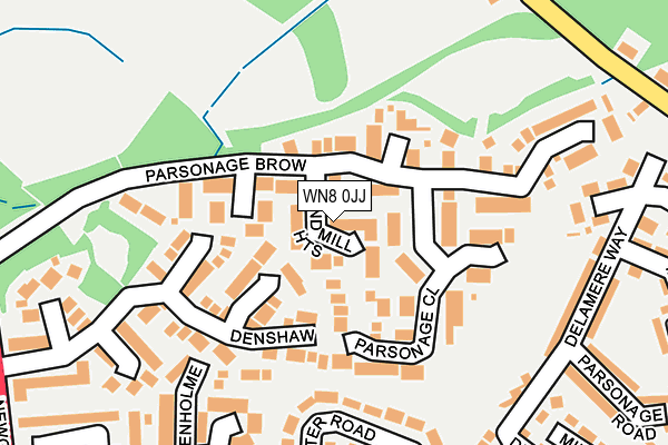 WN8 0JJ map - OS OpenMap – Local (Ordnance Survey)