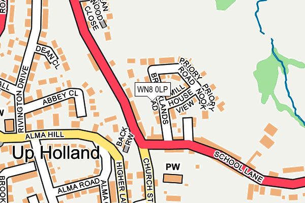 WN8 0LP map - OS OpenMap – Local (Ordnance Survey)