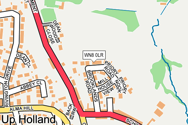 WN8 0LR map - OS OpenMap – Local (Ordnance Survey)