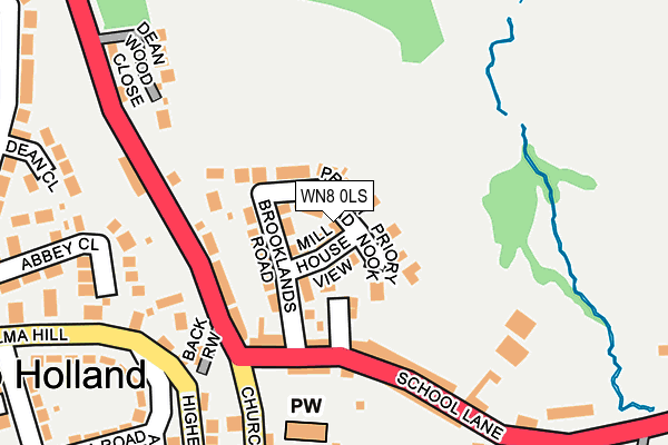 WN8 0LS map - OS OpenMap – Local (Ordnance Survey)