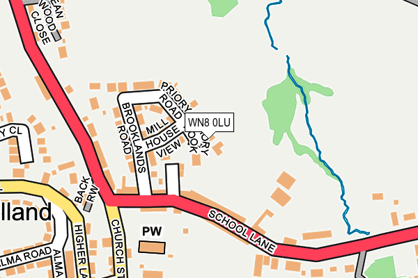 WN8 0LU map - OS OpenMap – Local (Ordnance Survey)