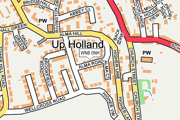 WN8 0NH map - OS OpenMap – Local (Ordnance Survey)