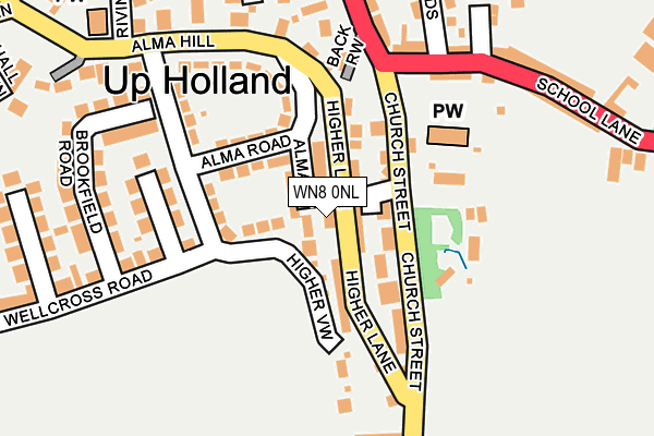WN8 0NL map - OS OpenMap – Local (Ordnance Survey)