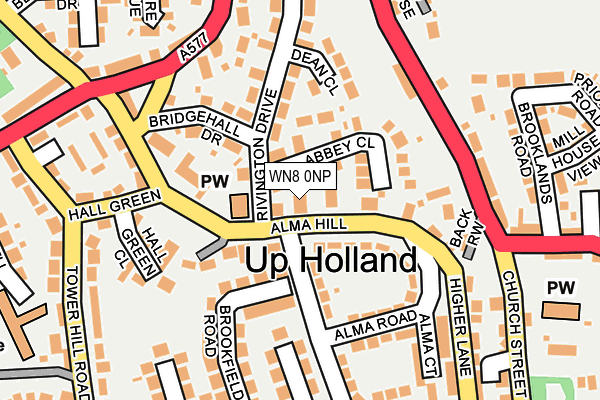 WN8 0NP map - OS OpenMap – Local (Ordnance Survey)
