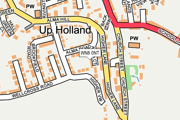 WN8 0NT map - OS OpenMap – Local (Ordnance Survey)
