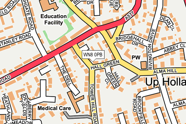 WN8 0PB map - OS OpenMap – Local (Ordnance Survey)