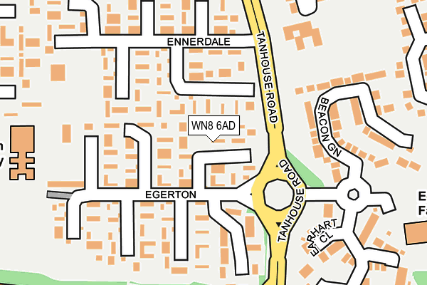 WN8 6AD map - OS OpenMap – Local (Ordnance Survey)