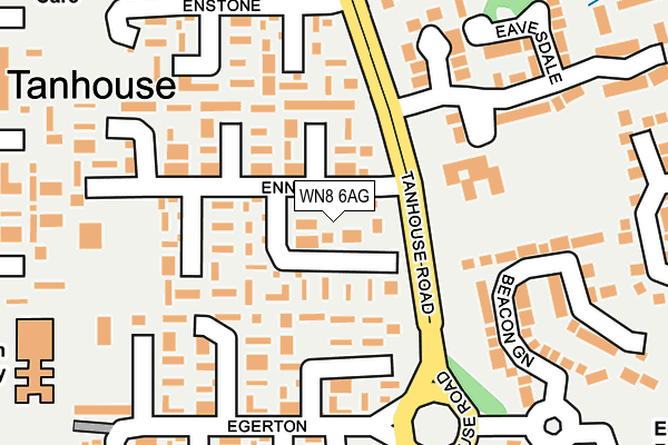 WN8 6AG map - OS OpenMap – Local (Ordnance Survey)