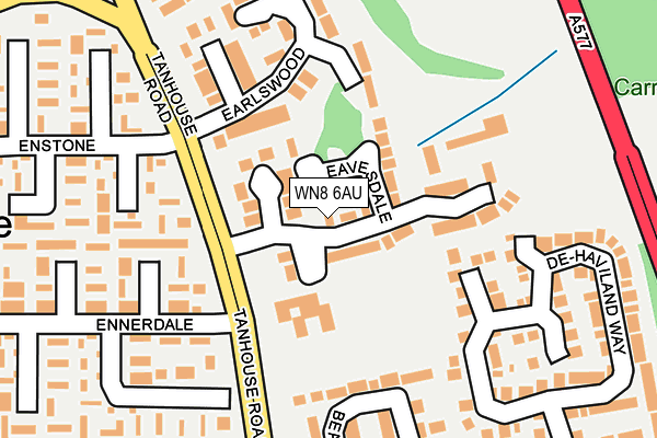 WN8 6AU map - OS OpenMap – Local (Ordnance Survey)