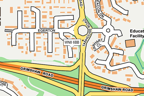 WN8 6BB map - OS OpenMap – Local (Ordnance Survey)
