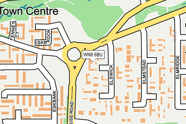 WN8 6BU map - OS OpenMap – Local (Ordnance Survey)