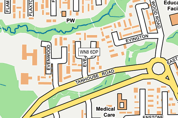 WN8 6DP map - OS OpenMap – Local (Ordnance Survey)