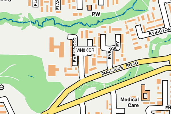 WN8 6DR map - OS OpenMap – Local (Ordnance Survey)