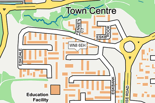 WN8 6EH map - OS OpenMap – Local (Ordnance Survey)