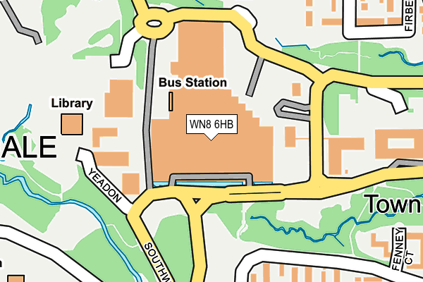 WN8 6HB map - OS OpenMap – Local (Ordnance Survey)