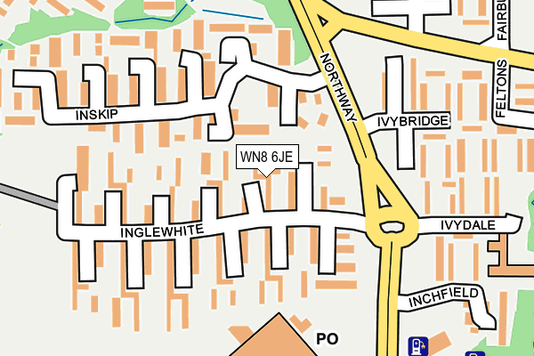 WN8 6JE map - OS OpenMap – Local (Ordnance Survey)