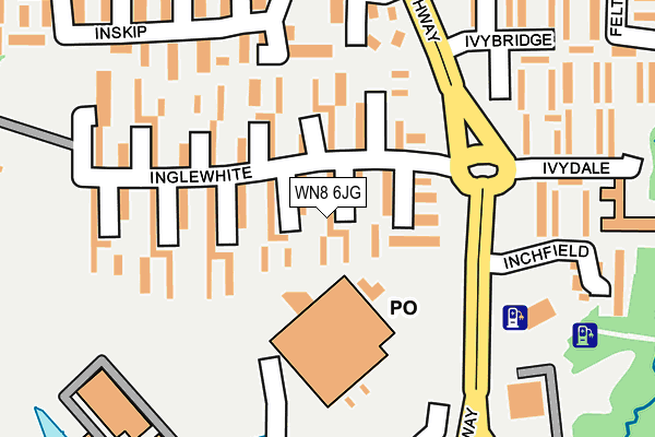 WN8 6JG map - OS OpenMap – Local (Ordnance Survey)