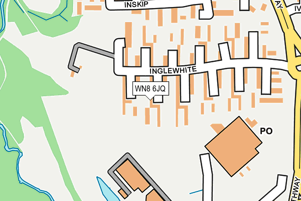WN8 6JQ map - OS OpenMap – Local (Ordnance Survey)