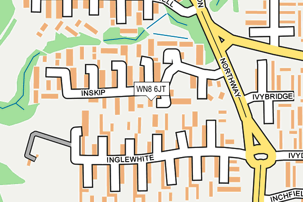 WN8 6JT map - OS OpenMap – Local (Ordnance Survey)