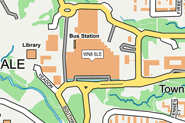 WN8 6LE map - OS OpenMap – Local (Ordnance Survey)