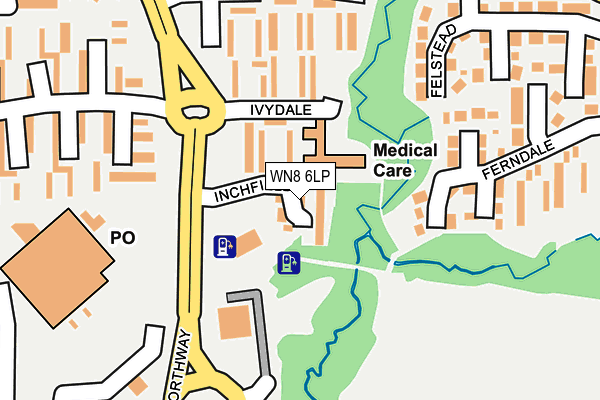 WN8 6LP map - OS OpenMap – Local (Ordnance Survey)