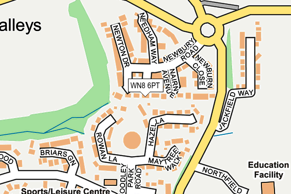 WN8 6PT map - OS OpenMap – Local (Ordnance Survey)