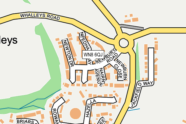 WN8 6QJ map - OS OpenMap – Local (Ordnance Survey)
