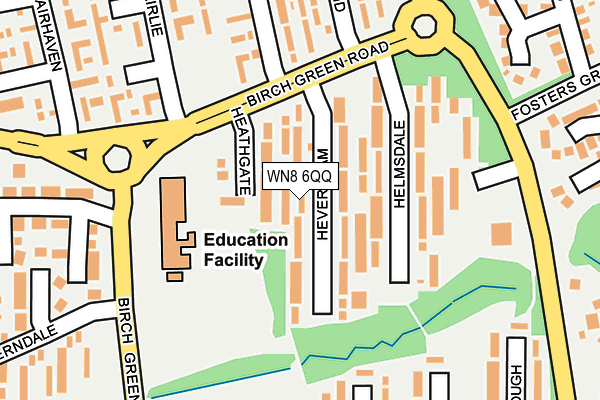 WN8 6QQ map - OS OpenMap – Local (Ordnance Survey)