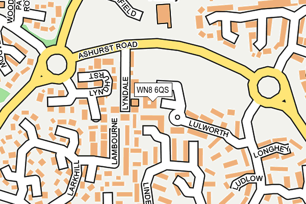 WN8 6QS map - OS OpenMap – Local (Ordnance Survey)