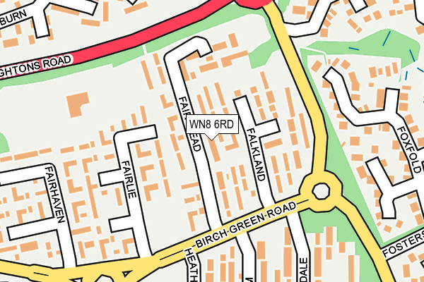 WN8 6RD map - OS OpenMap – Local (Ordnance Survey)