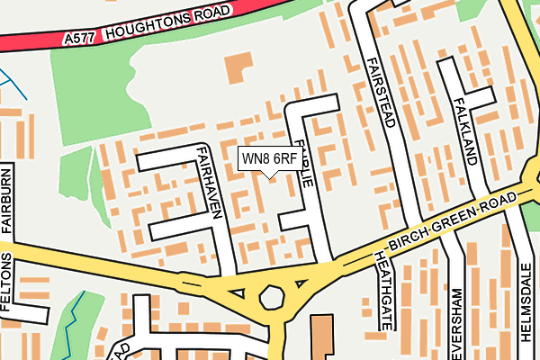 WN8 6RF map - OS OpenMap – Local (Ordnance Survey)