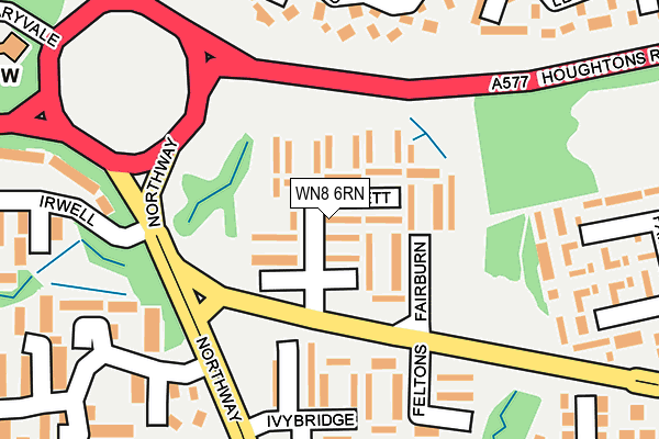 WN8 6RN map - OS OpenMap – Local (Ordnance Survey)