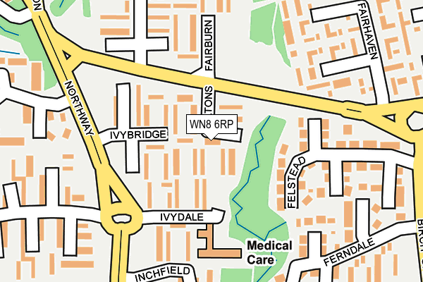 WN8 6RP map - OS OpenMap – Local (Ordnance Survey)