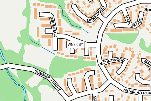 WN8 6SY map - OS OpenMap – Local (Ordnance Survey)