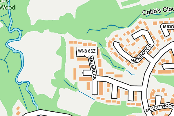 WN8 6SZ map - OS OpenMap – Local (Ordnance Survey)