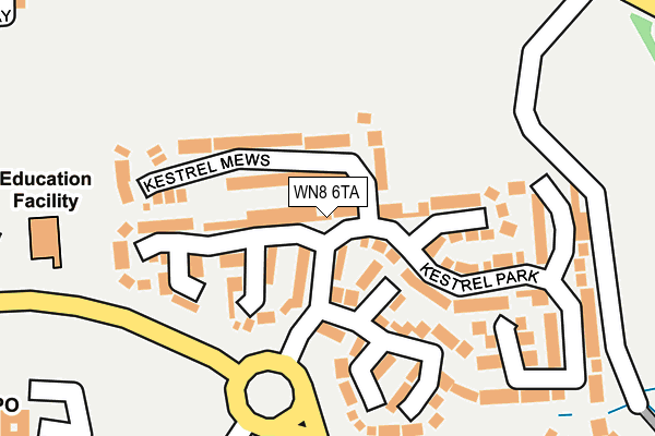 WN8 6TA map - OS OpenMap – Local (Ordnance Survey)